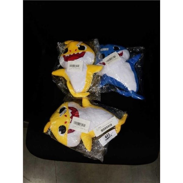 3 NEW LIGHTS AND SOUND BABY SHARK PLUSH TOYS