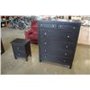 Image 1 : IKEA 6 DRAWER BLACK CHEST OF DRAWERS AND 2 DRAWER NIGHTSTAND