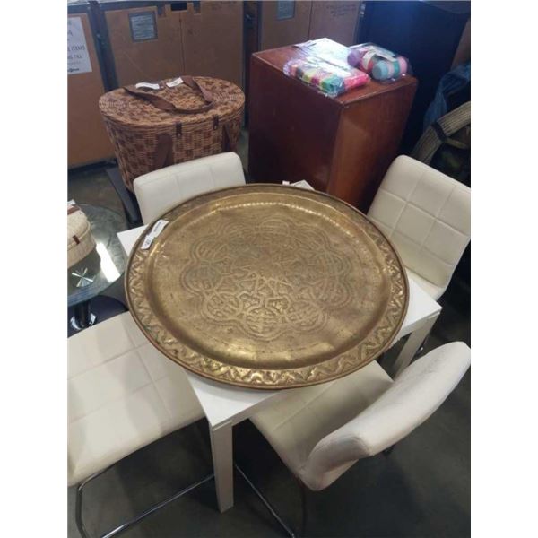 BRASS 34 INCH DIAMETER PLATTER