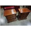 Image 2 : PAIR OF AMERICAN DREW 3 DRAWER NIGHTSTANDS