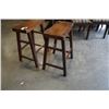 Image 2 : 2 WOOD SADDLE STOOLS