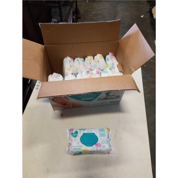 BOX OF PAMPERS SENSITIVE WIPES