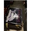Image 3 : 2 BOXES OF ELVIS COLLECTABLES - TAPES, 8 TRACKS, MOVIES, VHS, 3 ELVIS PRINTS