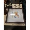 Image 2 : 3 CANDLE HOLDERS, METAL BUCKET AND FOX PRINT