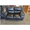Image 2 : LORENZO 2 BLACK LEATHER LOVESEATS AND ARMCHAIR