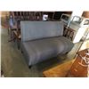 Image 1 : GREY UPHOLSTERED BUTTONBACK BENCH