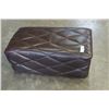Image 1 : LEATHER LOOK ROLLING OTTOMAN