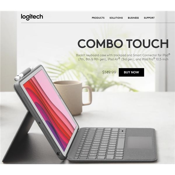 Logitech Combo Touch Folio For Ipad 7th Gen - retail $149.99