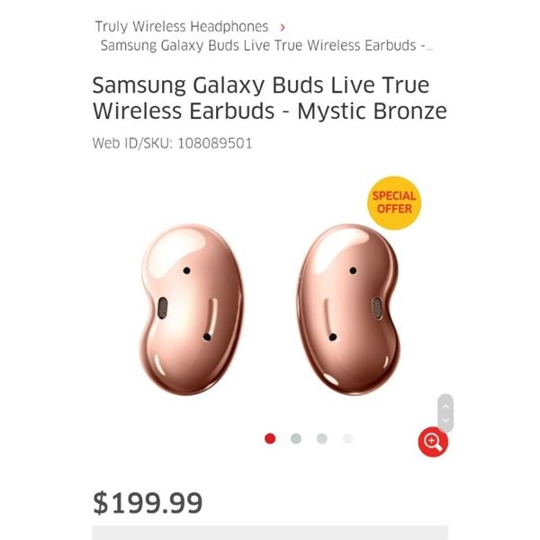 Samsung Galaxy Buds Live True Wireless Earbuds - Mystic Bronze Retail $199.99