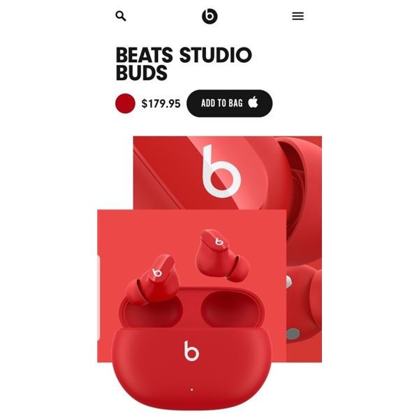 BEATS STUDIO BUDS RETAIL $179.95 - tested working