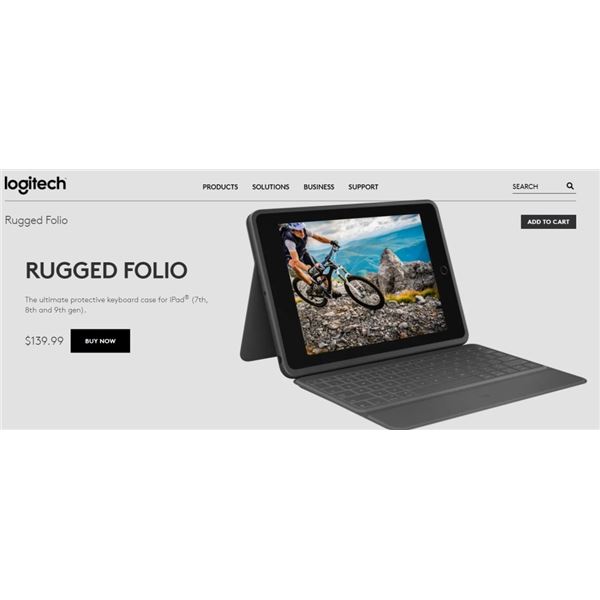 Logitech Rugged Folio for Ipad 7th Generation - Retail $139.99