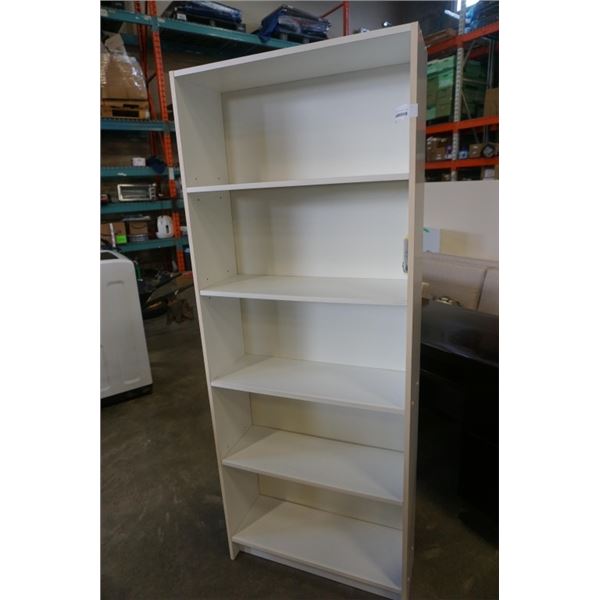 WHITE BOOKSHELF - 69 INCHES TALL