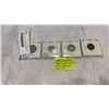 Image 1 : 1939 CANADIAN .800 SILVER  25c, 10c PLUS 5c AND 1c