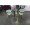 Image 1 : 5 SMALL ENDTABLES - 2 SETS OF 2 NESTING, ONE TILE TOP