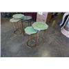 Image 3 : 5 SMALL ENDTABLES - 2 SETS OF 2 NESTING, ONE TILE TOP