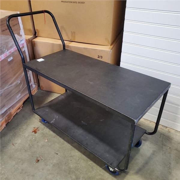 2 TIER 4 WHEEL CART WITH HANDLE