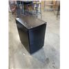 Image 1 : ROLLING BLACK METAL 2 DRAWER FILING CABINET