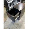 Image 2 : ROLLING BLACK METAL 2 DRAWER FILING CABINET