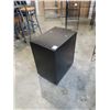 Image 3 : ROLLING BLACK METAL 2 DRAWER FILING CABINET