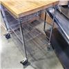 Image 4 : 4FT X 3FT ROLLING BUTCHER BLOCK RACK