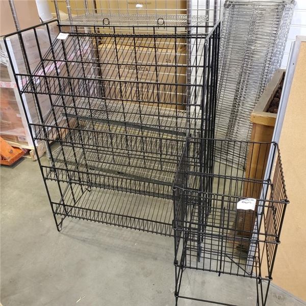 2 METAL WIRE RETAIL DISPLAY RACKS