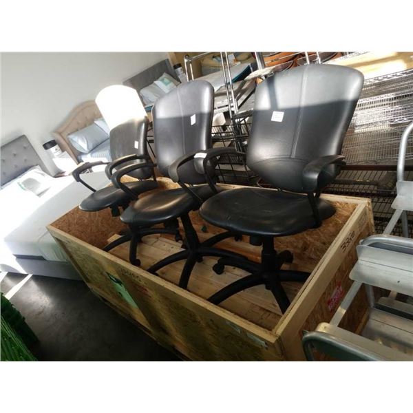 3 ROLLING GAS LIFT OFFICE CHAIRS
