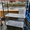 Image 1 : 2 TIER 4 WHEEL CART WITH LADDER HANDLE