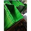 Image 2 : 2 STACKS OF GREEN BINS - VARIOUS QUALITY, SOME BROKEN