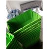 Image 2 : 2 STACKS OF GREEN BINS - VARIOUS QUALITY, SOME BROKEN