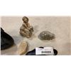 Image 4 : SIGNED SOAPSTONE BIRD WITH OTHER FIGURES