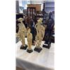 Image 1 : 3 EASTERN FIGURES AND POTTERY AND WOOD FIGURES