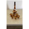 Image 1 : 7 PC BROWN GLAS DECANTER SET
