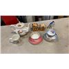 Image 1 : SADLER TEAPOT WITH ROYAL ALBERT AND ANSLEY TEACUPS, COTTAGE WARE AND BLUE JAY