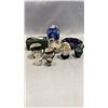 Image 1 : LOT OF COLLECTABLE MINIATURES, 3 MNIATURE TOBY MUGS, LOMOGES DISH