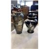 Image 4 : JAPAN CLOISONNE VASE AND 3 VASES, POTTERY, METAL