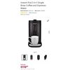 Image 1 : Instant Pod 2-in-1 Single Brew Coffee and Espresso Maker - Working, Retail $119.99