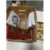 Image 3 : BOX OF HAND MADE FIGURES, ART AND COLLECTABLES, GLASS CONTAINER