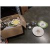 Image 1 : BOX OF CRYSTAL, BAVARIA TEAPOT, CREAM AND SUGAR AND CHINA PLATES