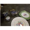 Image 2 : BOX OF CRYSTAL, BAVARIA TEAPOT, CREAM AND SUGAR AND CHINA PLATES