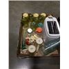 Image 2 : 2 TRAYS OF SALT AND PEPPER SHAKERS, VINTAGE GLASSES AND MUGS
