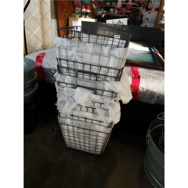 14 NEW WIRE METAL BASKETS