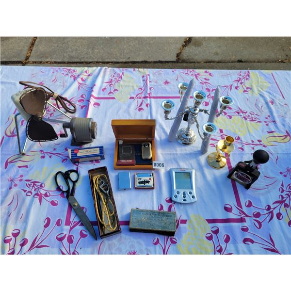 Vintage Lighters, Pencil Sharpener, Electric Pen, & Office Supplies