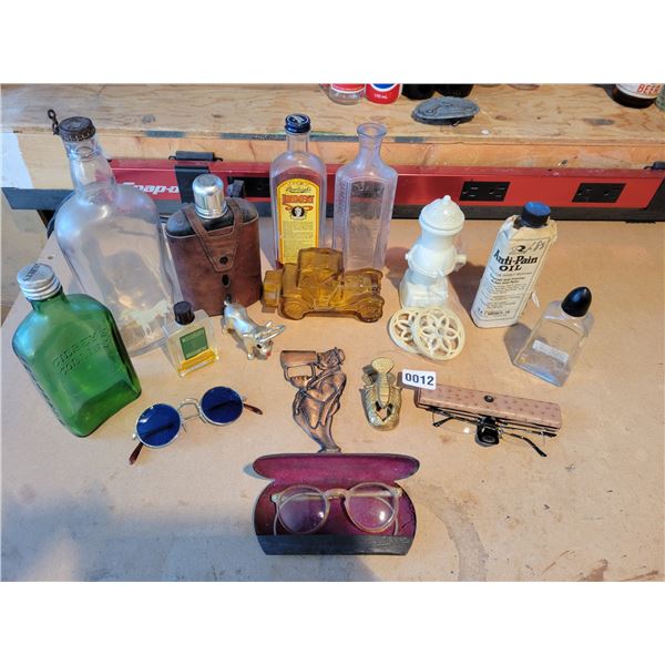 Vintage Bottles, Glasses & Decor