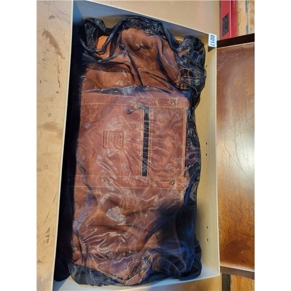 Canyon Outback Leather Satchel with Unique Box with Metal Lid.