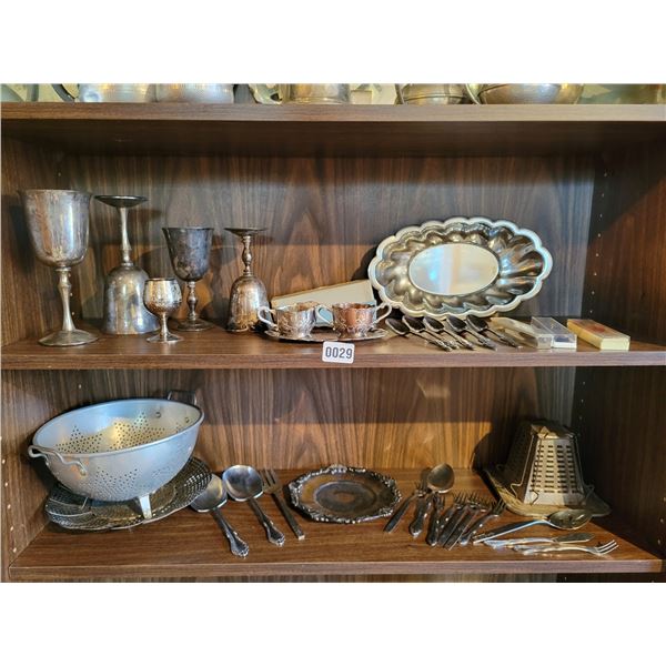 Mix of E.P. Brass, E.P. Copper, Stainless Steel & Silver Plate