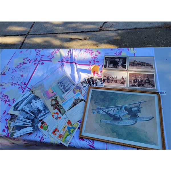 Banks Airplane Picture - Hall of Fame Olympic Cards - Ticket Stub - Postcards