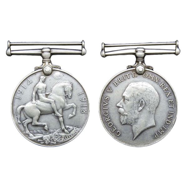 India, Great Britain, George V, British War Medal Silver Medal