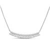 Image 1 : Round Diamond Curved Bar Necklace 1/2 Cttw 14KT White Gold