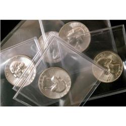 Lot of 5 USA 25¢, Includes 1947S(2), 1954S(1)