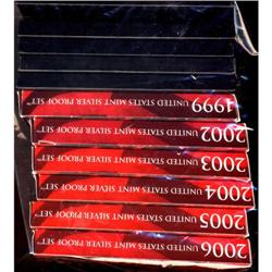Lot of Proof Sets USA in sterling silver:  19